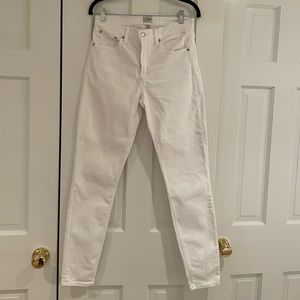 J. crew white denim skinny pants